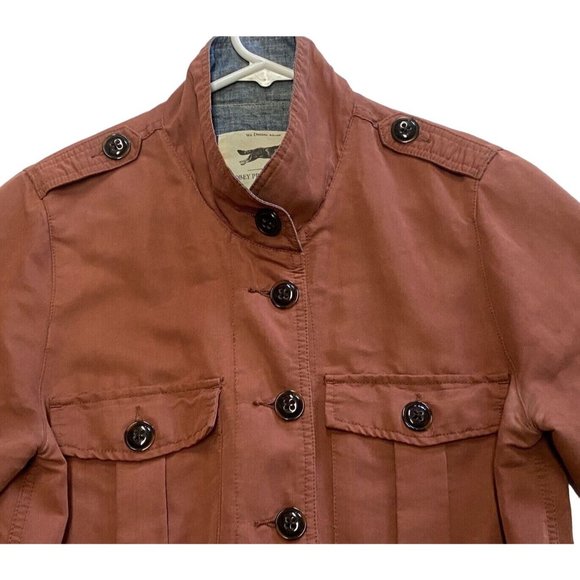 Obey Propaganda Women's Medium Hemingway Lightweight Utility Cargo Jacket Rust - Picture 4 of 10